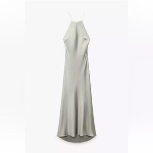 Zara Silver Backless Dress